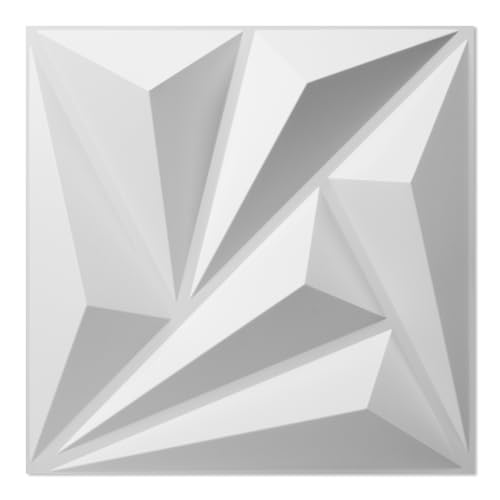 Art3d 20 Pack Decorative 3D Wall Panels White 11.8"x11.8", 19 Sq.Feet PVC Interior Wall Decor Art3d 20 Pack Decorative 3D Wall Panels White 11.8"x11.8", 19 Sq.Feet PVC Interior Wall Decor