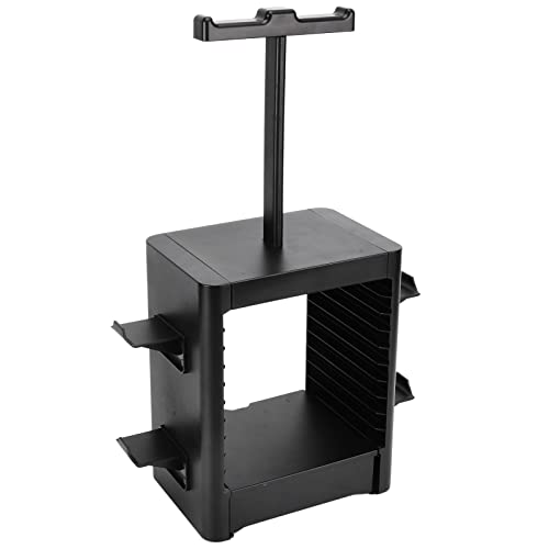 Rack de torre de armazenamento, suporte de disco de jogo multifuncional estrutura firme material ABS