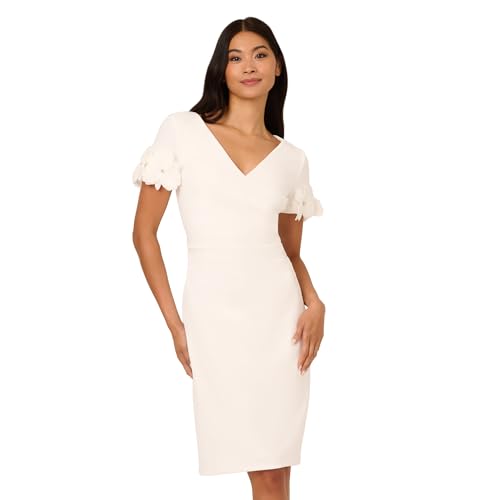 Image of Adrianna Papell Knit Crepe Short Dress