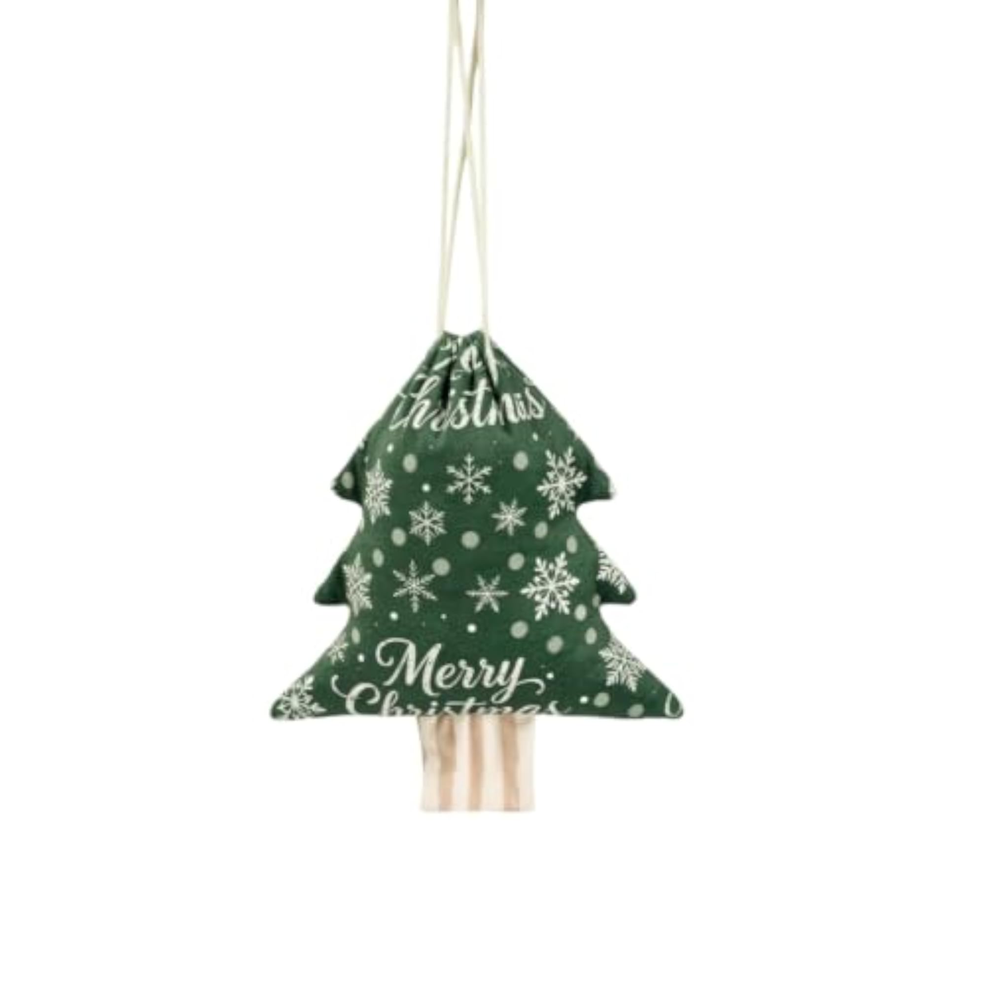 Christmas Tree-Shaped Drawstring Bag, Christmas Letter