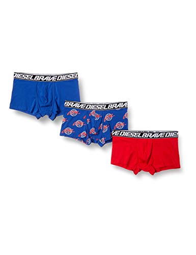 Diesel Men's UMBX-damienthreepack Boxer-Shorts, Blue/red/Printed, S