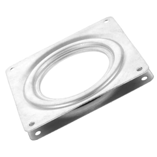 LALADEFIEE Placa Giratoria Fabricada en Chapa Galvanizada Cuadrada de 360 Grados Fácil Instalación y Uso Conveniente para Soporte de Exhibición para Hogar y Soporte de TV
