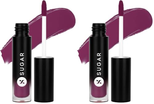 Image of SUGAR Cosmetics Mousse Muse Lip Cream | Lasts 24+ Hrs | Creamy Mousse Lipstick | Waterproof & Smudgeproof | 5ml - 07 Plum Brandy (Pack of 2)