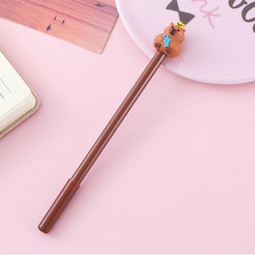 MOZXIRZ 8 Pcs Cute Capybara Gel Pens Negro 0.5mm miniatura 7