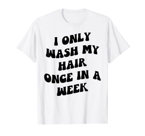 Groovy Texto ondulado de moda Funny White Lie Party Ideas Camiseta