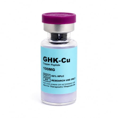 Biogenesis GHK-Cu Peptídeo de Cobre 100mg, Pureza 99% HPLC + Água Bac | Uso Exclusivo em Pesquisa, CAS 89030-95-5, Fórmula C14H24CuN6O4, M.M. 340,384 g/mol, Frasco de Vidro Selado