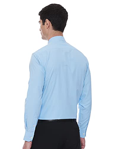 Image of Amazon Brand - Symbol Men's Solid Regular fit Formal Shirt (SFS-01-CARNEL-25567 Lt Blue 42