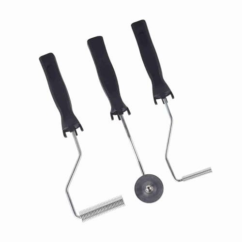 FRP Bubble Roller Fiberglas Roller Tools Kit Aluminiumlegierung Roller Set Ergonomischer ABS-Griff Kraftsparend für Faserverstärkte Kunststoffe (3-teiliges Set)