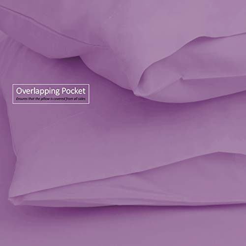 Image of Hearth & Harbor Extra Deep Pocket King Size Sheets Set - Fits Mattress 18-24 Inches Deep - 6 Piece Lavender Dream Sheets