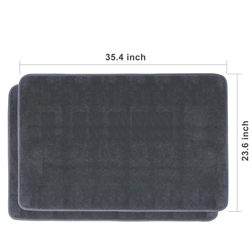 Image of JOYMOOP Microfiber Towels for Cars, 2 Pack 35.4 inch x 23.6 inch Car Drying Towel, Dark Gray Reusable Car Towel, Quick Drying Car Microfiber Cleaning Cloth for RVs, SUVs, Trucks