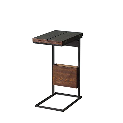 Coffee Table/Side Table for Bedroom Modern Concise Style End Table with Charging Station, Narrow Flip Top, USB Ports & Power Outlets End Table/Sofa Side Table