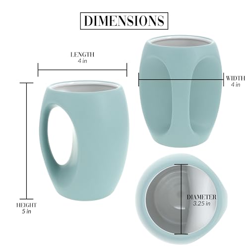 Taza de cerámica teal 16 oz Pavilion Gift Company miniatura 5