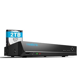 REOLINK 8CH Network Video Recorder for Home Security Camera System,Only Work with 16MP/12MP/4K/8MP/5MP/4MP The Same Brand PoE IP Cam,24/7 Recording to Pre-Installed 2TB Hard Drive,RLN8-410