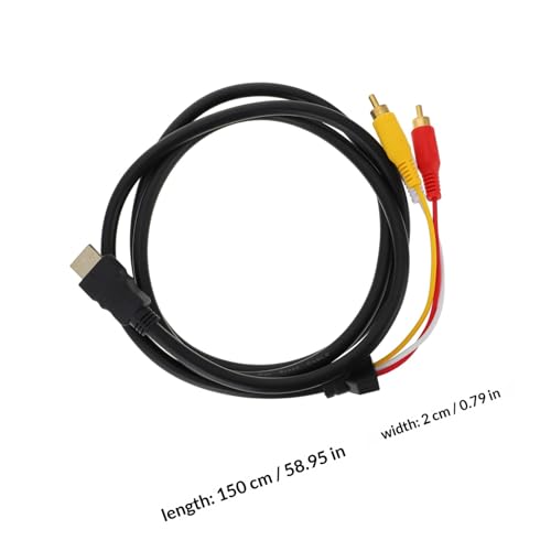Convertidor y adaptador de cable de video con conector negro chapado en oro de alta fidelidad 2