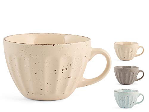 Home Country Chic, 9 Ciotole Jumbo, Stoneware, Colori Assortiti, 450Cc