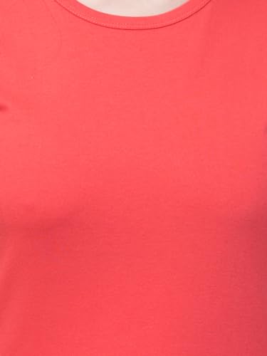 Image of Women's 100% Cotton Plain Regular Fit Round Neck Half Sleeve Tshirt (Solid)