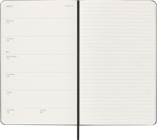 Image of Moleskine Classic 12 Month 2026 Weekly Planner, Hard Cover, Large (5 inch x 8.25 inch), Black, 144 pages
