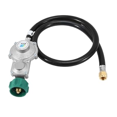 JEASOM 3FT Two Stage Propane Regulator with Hose, Dual Stage Propane Hose with QCC1/Type1 Connector for Gas Grills RV Appliance Generator