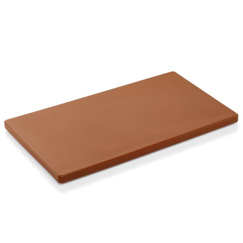 HACCP - Tabla de cortar (5 unidades, polietileno, 50 x 30 x 2 cm), color marrón