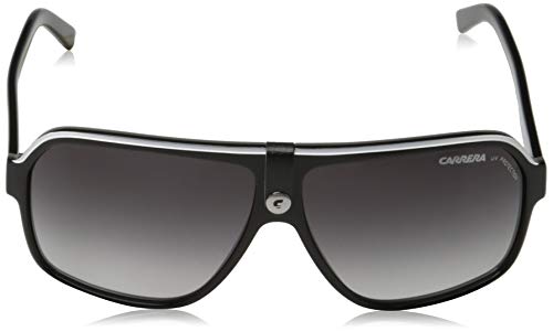 Carrera Men's 33 Square Sunglasses, BLACKCRYSTALGreyBLACK, 62mm,11mm + 12