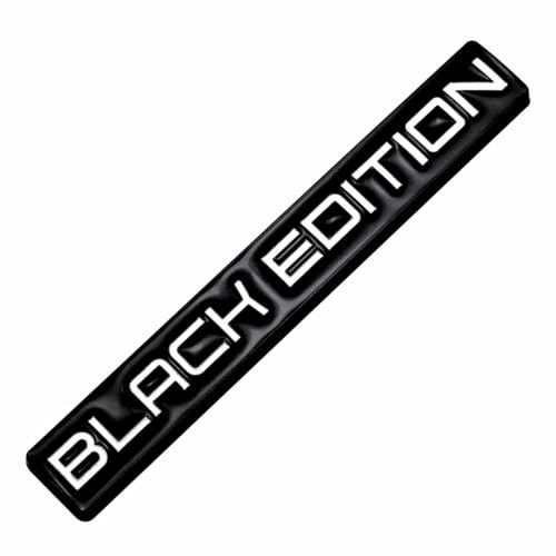 Image of 2pcs Black Edition Metal Emblem 3D Badge Replacement for Car Truck Side Door Bike Stickers Nameplate (Black White)