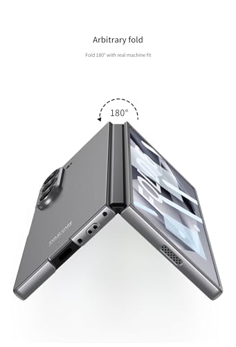 Image of Midkart Matte Case Compatible with Samsung Galaxy Z Fold 6 (Release 2024) with Front Glass Cover Hard PC Thin Independent Camera Protection, Grey