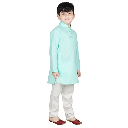 Image of SG YUVRAJ Raw Silk Kurta Set for Boys