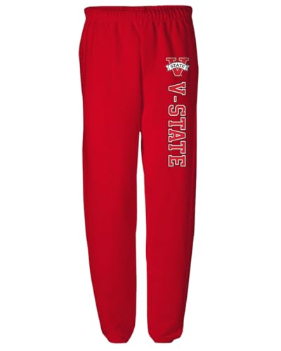 Valdosta State University Vertical Text Men's Jogger Sweatpants, Red, M