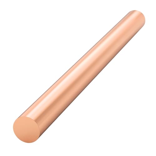 KWOKWEI Reines Kupfer Rundstab Ø 8 mm in 250 mm Länge, Massiver Kupferstab Drehbankstange 99.9% Rein Kupferstäbe für DIY Metallhandwerk Hobbys DIY Schmuck Modell, 1 Stück