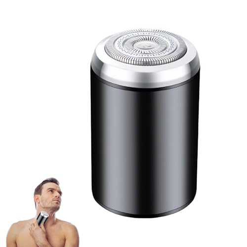 Mini afeitadora eléctrica portátil recargable por USB, impermeable, para hombres, tamaño de viaje, tamaño compacto, para hombres, color negro