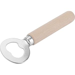 Westmark Flesopener, lengte: 14,1 cm, hout/staal, Woody, lichtbruin/zilver, 10082270