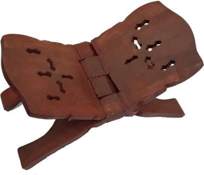 Image of Book Reading Stand |Wooden Brown Rehal Handmade |Handcrafted Sheesham Premium Geeta /Quran /Bible /Ramayana Holy Book Stand (Brown 02)