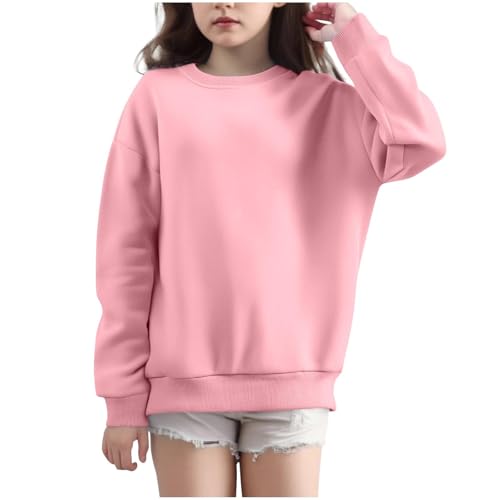 Girls Sweatshirt Size 12-14 Cute Crewneck Oversized Pullover Tops Casual Cotton Long Sleeve Shirts Girls Clothes4