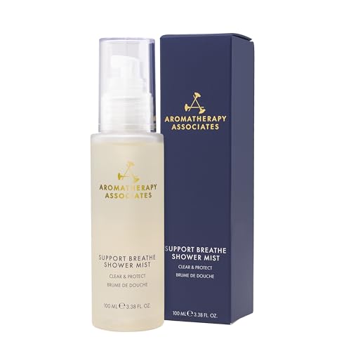 Aromatherapy Associates Support Breathe Shower Mist 100ml, Eucalyptus, Lavender & Peppermint Shower Spray, Clears Airways, Eases Breathing & Stress, Spa Shower Mist, Vegan & Natural Essential Oils