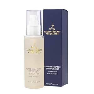 Aromatherapy Associates Support Breathe Shower Mist 100ml, Eucalyptus, Lavender & Peppermint Shower Spray, Clears Airways, Eases Breathing & Stress, Spa Shower Mist, Vegan & Natural Essential Oils