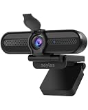 Photo of the saylas 2K Webcam with Microphone, FHD 2K/1080p, 78° FOV, Privacy Cover, Autofocus, USB Plug & Play