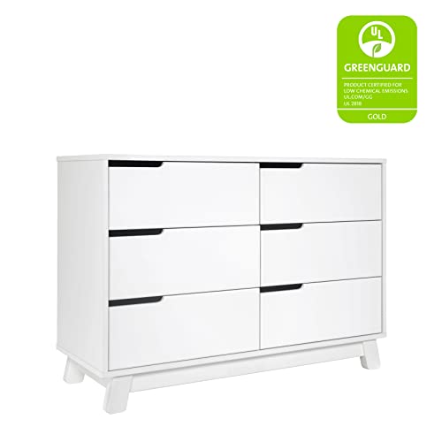 Babyletto Hudson 6-Drawer Assembled Double Dresser In White, Greenguard Gold Certified #TOP1