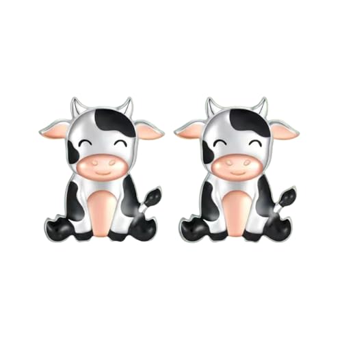 Cute Cow Stud Earrings for Women Milk Cow Dairy Cattle Animal Stud Earrings for Milk Lover-Sit Cow by Yocoyee - Used condition - US$5.32
