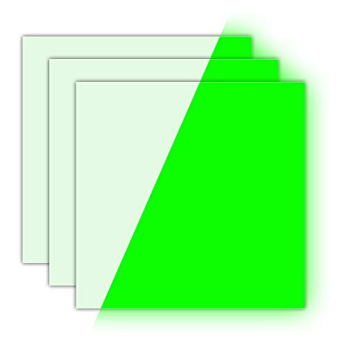 Neon Green Glow Green in The Dark PU Vinyl Luminous Halloween Heat Transfer Vinyl Sheet HTV Craft for T-Shirt 12