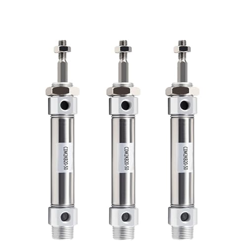 Cilindro neumático CDM2KB25 de doble efecto con acero inoxidable y carrera de 25mm