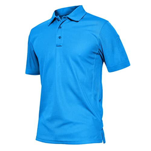 T-shirt tactique blanc homme manches courtes XL céruléen respirant