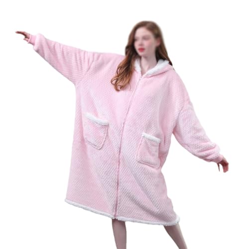 Pyjama pull à capuche contre le froid hivernal vêtement de maison chaud zippé