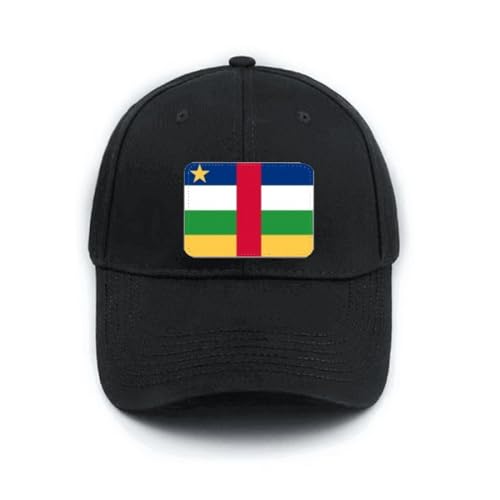 Casquette de baseball noire Centrafrique pour vos sorties et sport