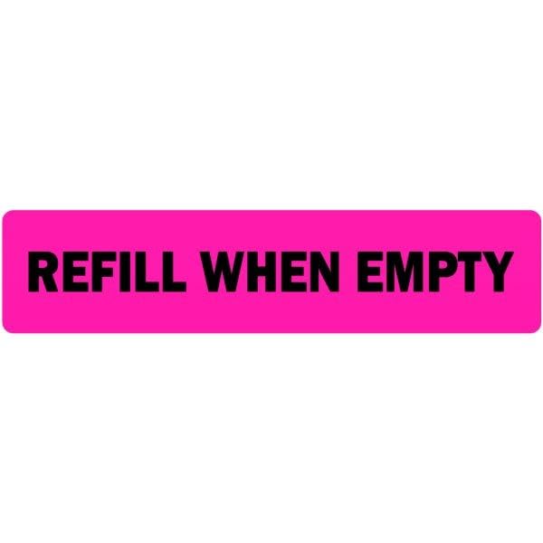 LabelValue.com | Refill When Empty - Veterinary/Stickers, 500 labels per roll, 1 roll per package