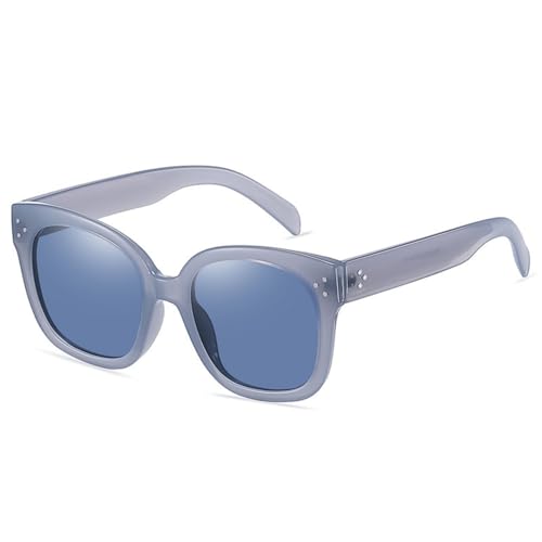 Lunettes de soleil carrées rétro UV400 mode homme femme avec rivets LVTFCO