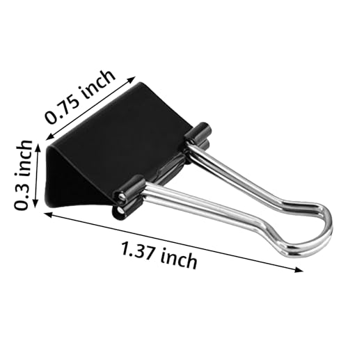 Image of OWLKELA 140 Pcs Binder Clips, 0.75 inch, Black