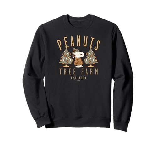 Snoopy Peanuts Árbol Granja Navidad Estilo Retro Sudadera