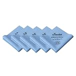 Vileda Professional PURmicro Active Cloths,Blue 5-Pack – High‑Performance Microfibre with PUR Coating for Fast,Streak‑Free,High‑Absorption Cleaning on Glass,Stainless Steel & Smooth Surfaces (38x35cm)