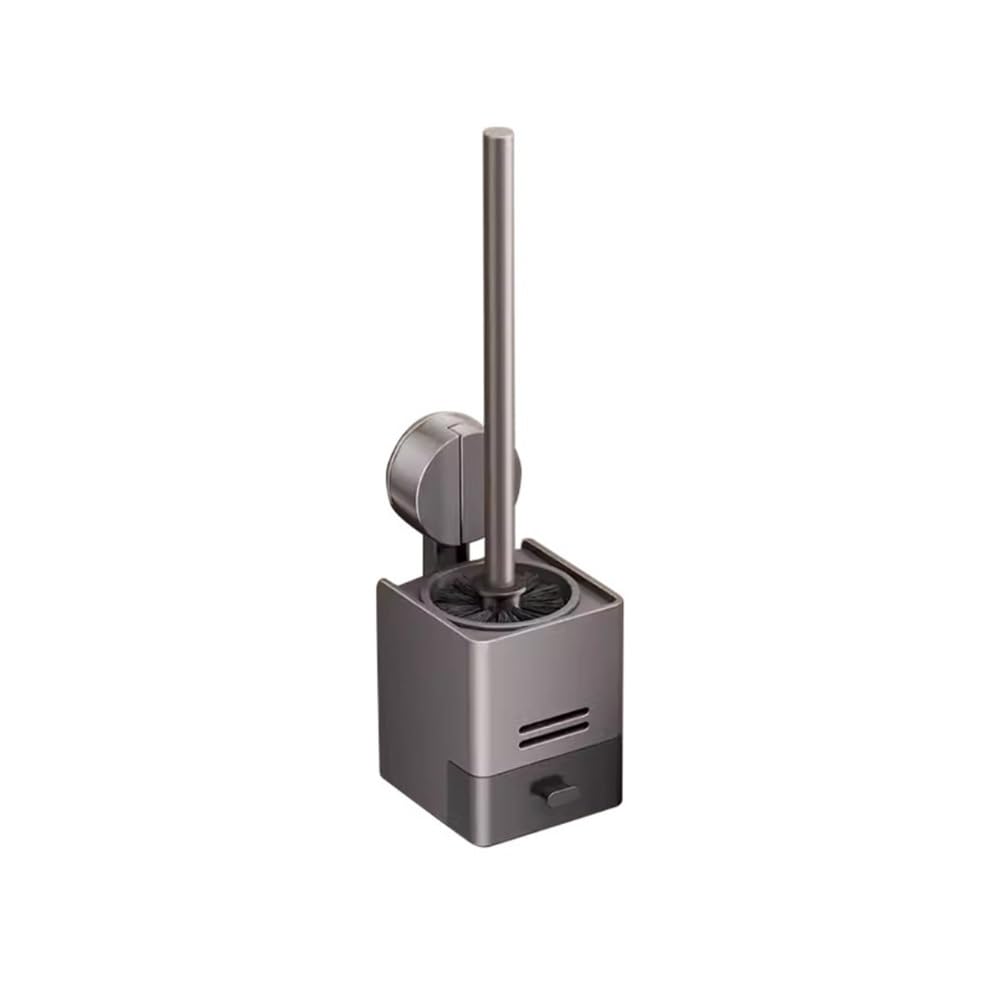 Toilet Brush Suction Cup Toilet Brush Holder - Drain & Store, Space-Saving Rack