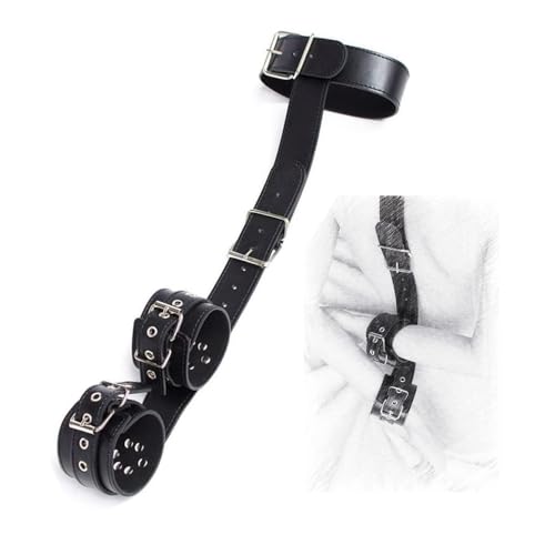 Collier en cuir noir réglable, accessoires de sport de poignet pour jeux amusants